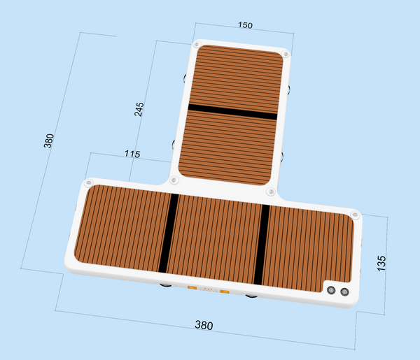 Jet-T dock inflatable pontoon for jet ski and boat