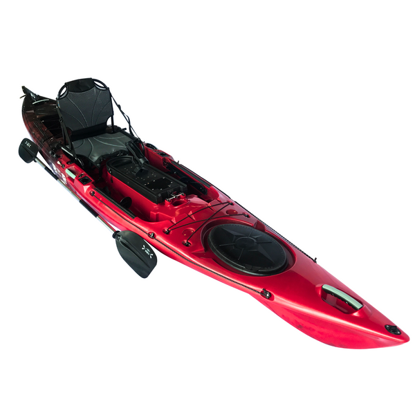 Bay Sports Angler Pro XL 4.3m fishing kayak (red/black) front