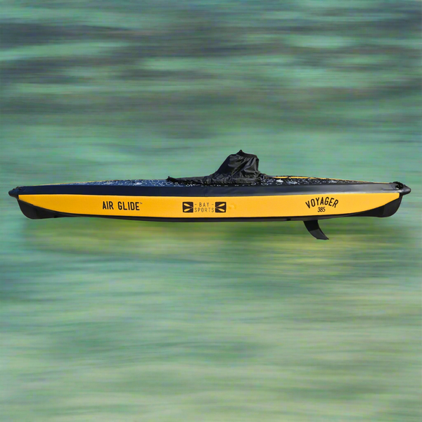 Voyager 385 single sit in inflatable kayak side view