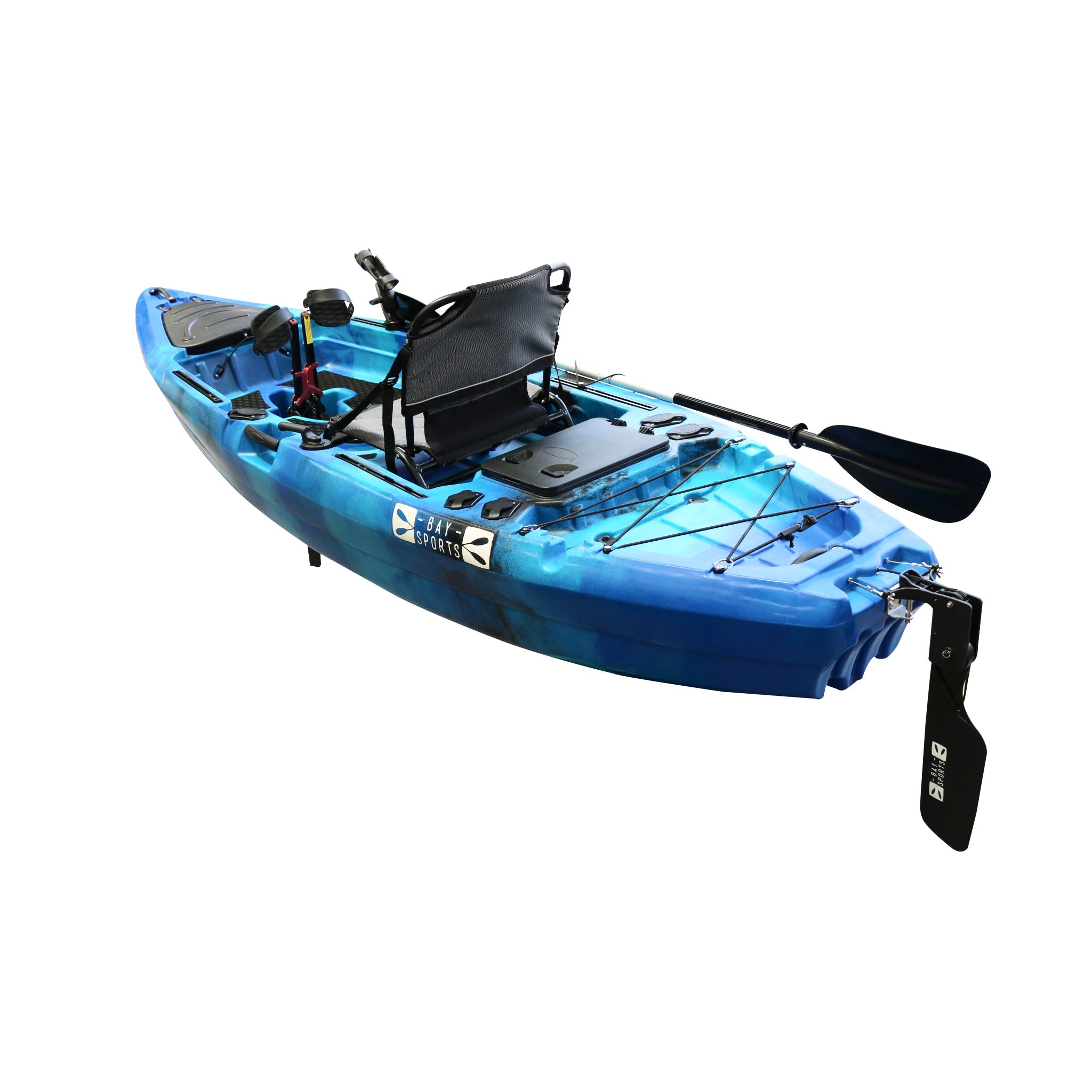Pedal Fishing Kayak, Flap-Powered Drive System w/ Rudder l Bay Sports